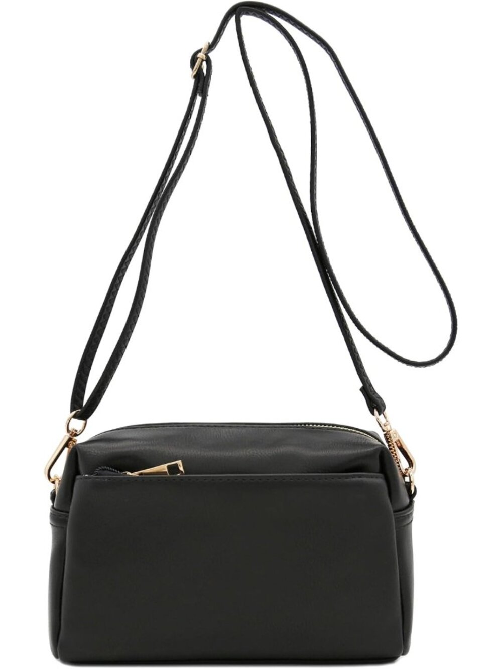 Stylish Triple Zip Small Crossbody Bag - Compact, Versatile, Perfect for
